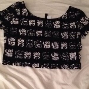 Black & White Crop Top