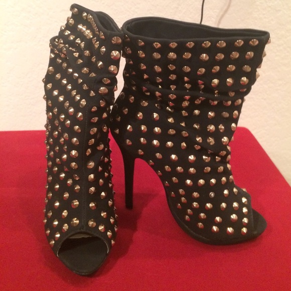 Studded booties.