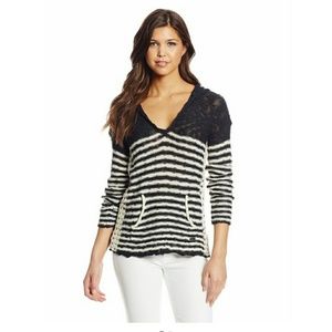 Roxy Navy Striped Hooded Sweater