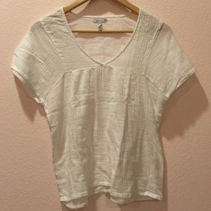 White V Neck Top