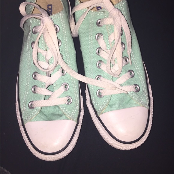 Mint green converse