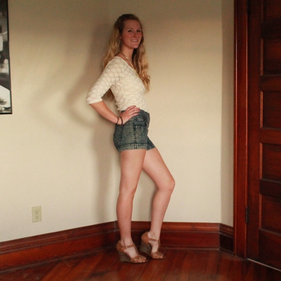 Lace three quarter length tee