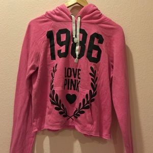 VS Pink Cropped Hoodie