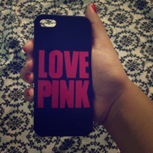 Iphone 5/5s love pink rubber phone case