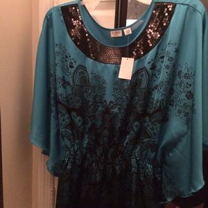Cato embellished silk top 22/24