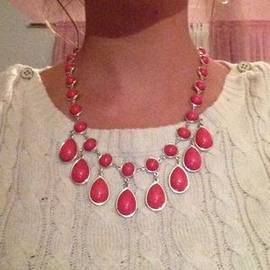 Pink statement necklace!