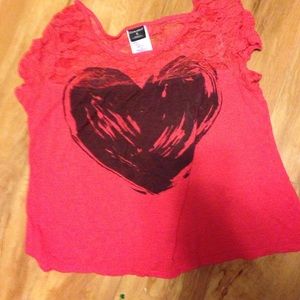 Stranded reddish coral shirt