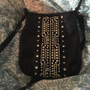 Aztec rhinestone cross body bag