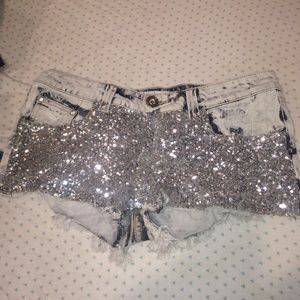 Day trip rhinestone shorts