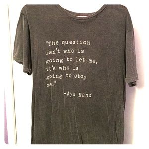 One size grey brandy tee, NWOT