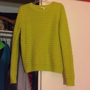 LIME GREEN FOREVER 21 KNIT SWEATER