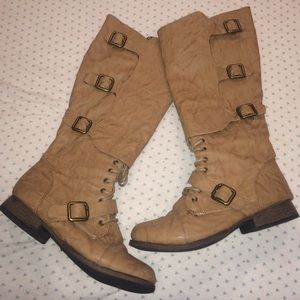 Tan tall boots