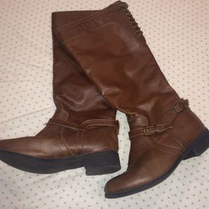 Brown tall boots