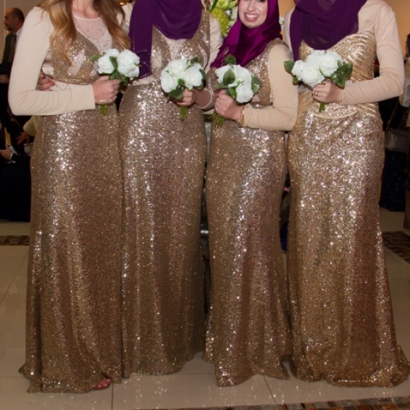 Beautiful Camille La Vie gold sequin dress