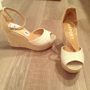 New shoes!! White wedges perfect for sun dresses
