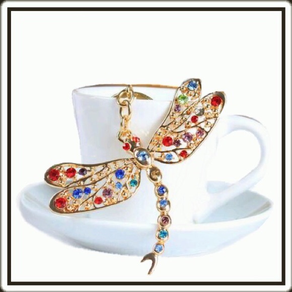 CRYSTAL DRAGONFLY KEYCHAIN - Picture 2 of 2