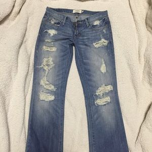 Abercrombie & Fitch distressed boyfriend-ish jeans