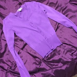 Purple cardigan