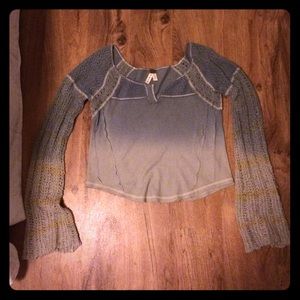 Size small free people long sleeve knit shirt