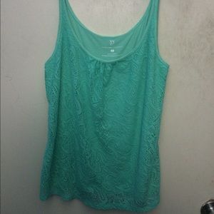 Turquoise Sleeveless Shirt