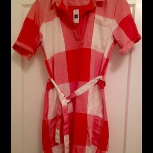 Gap Red and White Shift Dress - Size Small