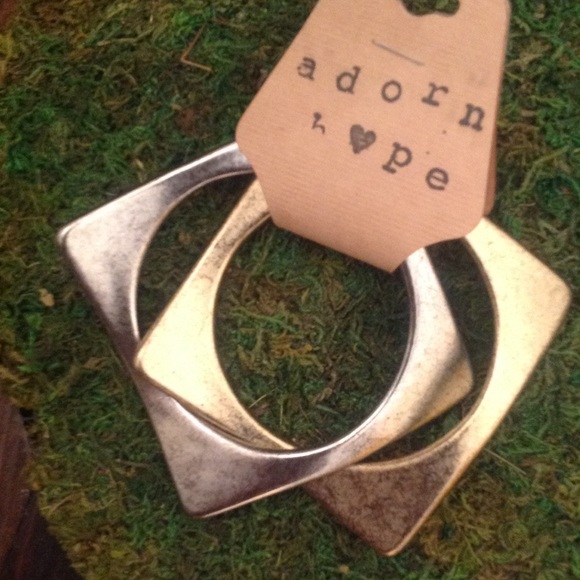 Silver & Gold Square Bangles