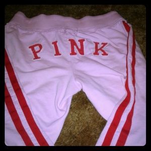 Pink crop sweats