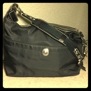 Black Coach canvas handbag