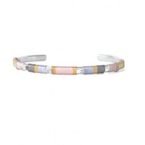 Colorblock Cuff - Silver