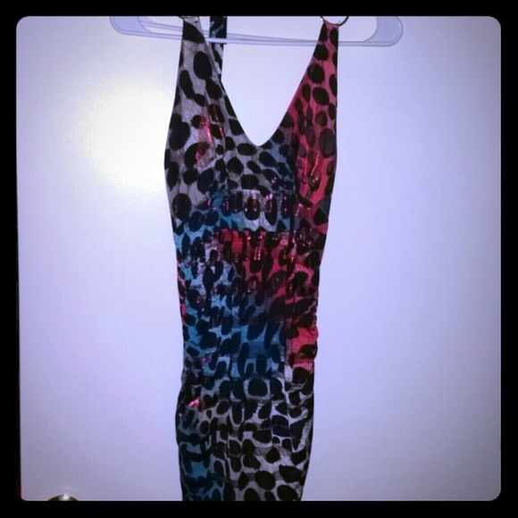 Leopard halter top