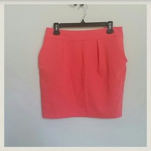 Zara orange pocket skirt