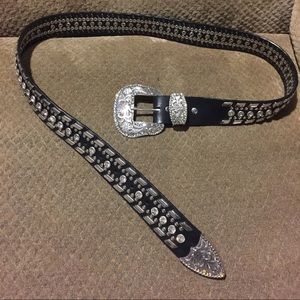 Black studded belt