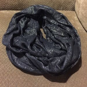 Silver infinity scarf.