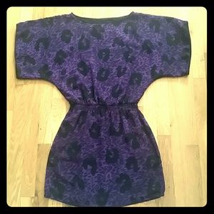 Jessica Simpson Purple Leopard Kimono Dress