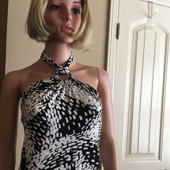 Michael Kors classic black & white halter