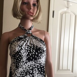 Michael Kors classic black & white halter