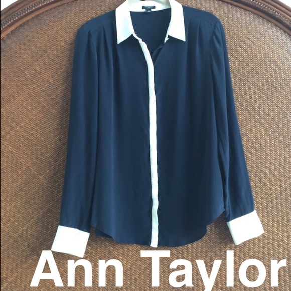 Ann Taylor Tops - Ann Taylor 100% Silk Button up