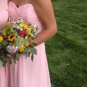 SUMMER DRESS SALE! Strapless Light Pink Dress