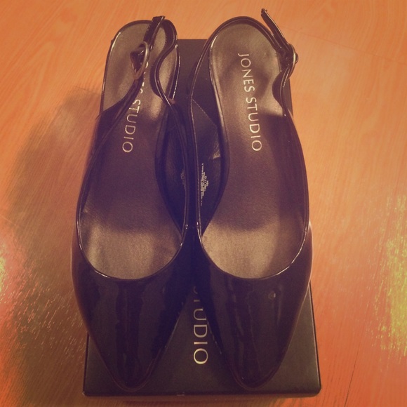 Dark Blue Navy Kitten Heel Pointed Slingbacks