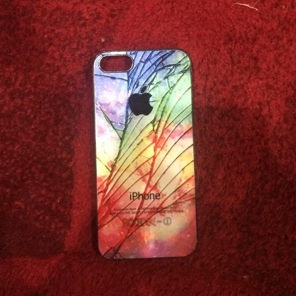 Colorful cracked iPhone case