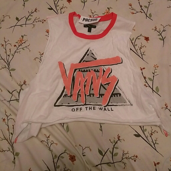 NWT bright orange Vans sleeveless crop top