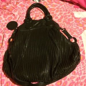 David and Scotti large black purse