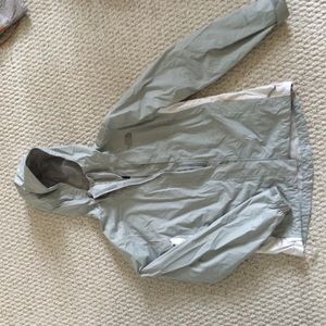 Womens SMALL grey north face rain jacket