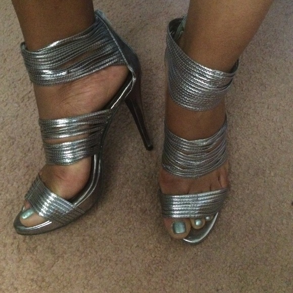 Silver heels .