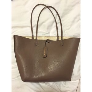 STREET LEVEL Taupe/Gold Tote Bag