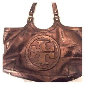 Tory Burch Metallic Brown Tote