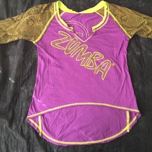 SO CUTE purple zumba shirt