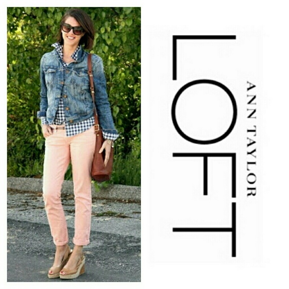 NWT LOFT Pale Pink Boyfriend Jean