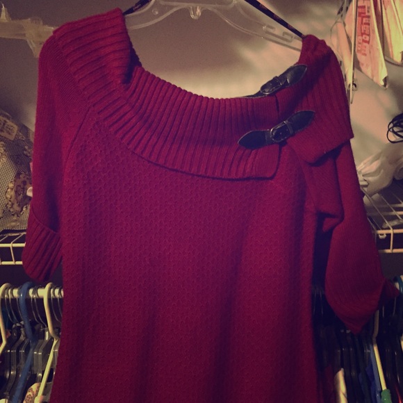 Swoopneck sweater dress