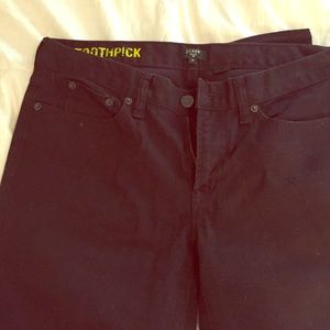 Black J. Crew toothpick jeans